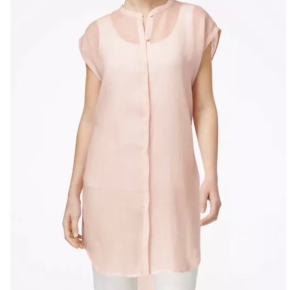 Eileen Fisher Opal Mini Mandarin Tunic Top